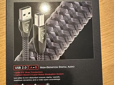 Audioquest Carbon USB B vers Type C (0,75 m) - Câbles USB