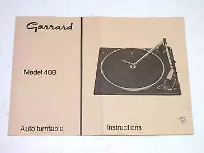 Garrard Turntable Manual